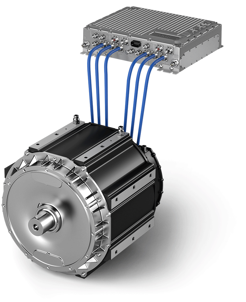 Electric motor connected to mobile inverter